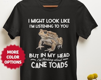 Cane Toad Illustration T-Shirt, Funny Frog Graphic Tee Shirt Gifts