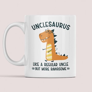 Unclesaurus Mug, Funny Uncle Gifts, Uncle Dinosaur Coffee Cup, Cute Dinosaur Uncle Mug, Christmas Present for Uncle, Unique Uncle Gifts