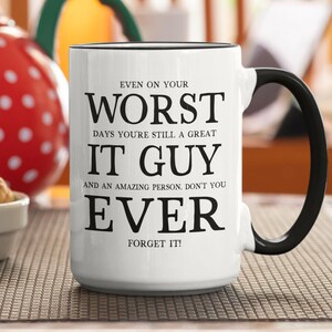 Mug Le pire informaticien de tous les temps, tasse cadeau de remerciement pour les technologies de l'information