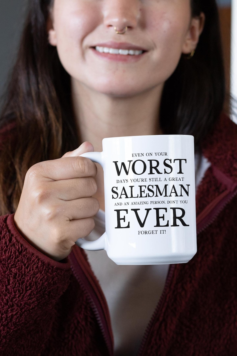 Salesman Gift, Funny Salesperson Caregiver Mug, Worst Salesman Ever ...