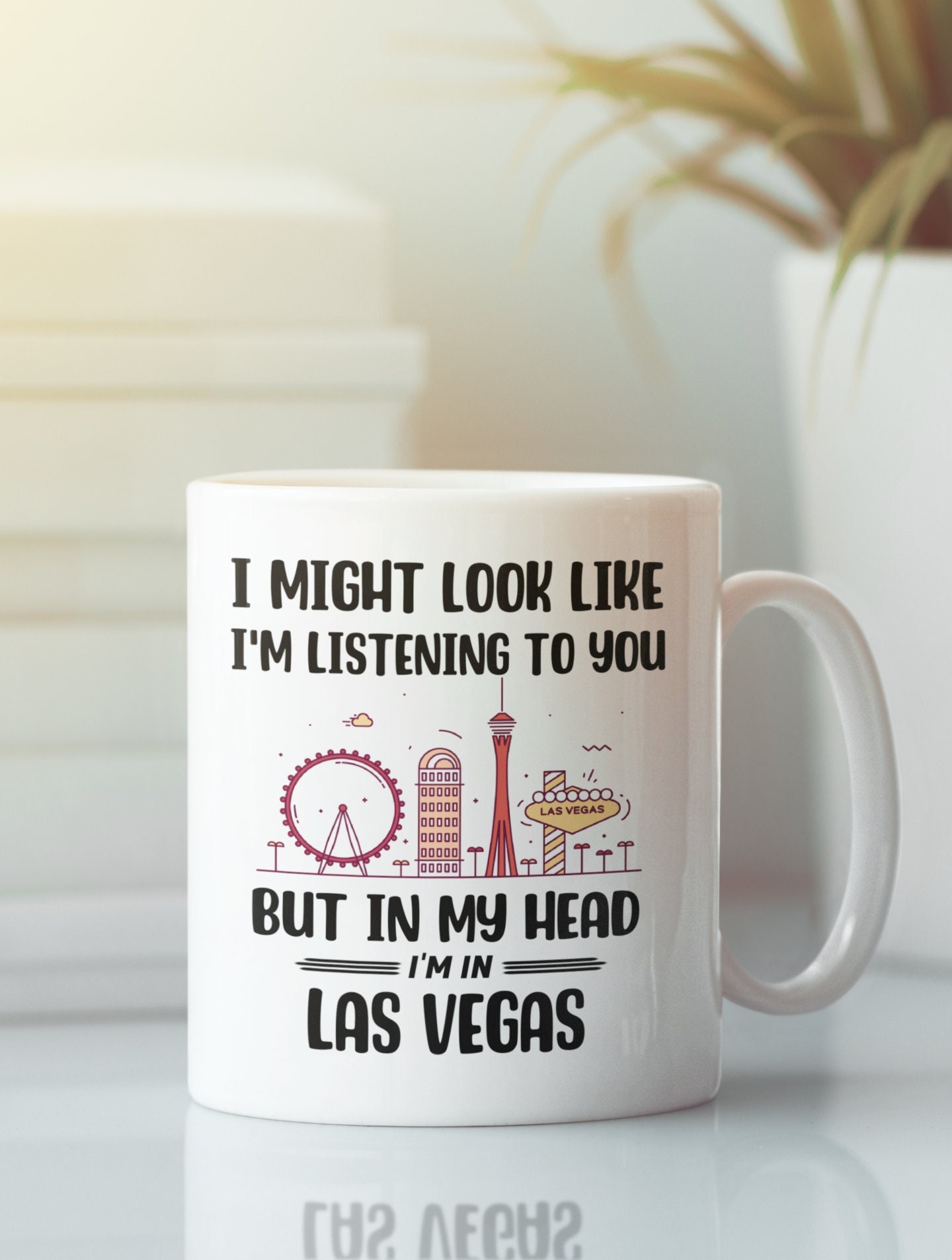 Aeisage Las Vegas Mug Souvenirs Nevada State Gifts LV Mugs Black Tea Cup Las Vegas Purple Skyline American City Coffee Cups