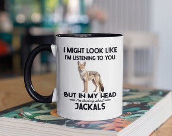 Bobcat Gifts, Funny Bobcat Mug, I Might Look Like I'm Listening to You but in My Head I'm Thinking About Bobcats, Cute Bobcat Coffee Cup
