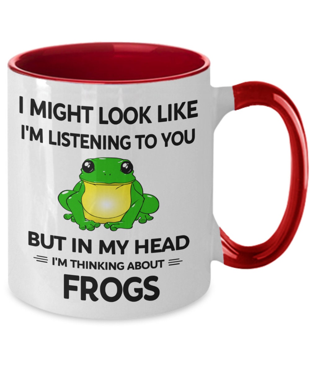 1pc, Crazy Frog Lady Mug, Frog Mug For Frog Lovers, 11oz / 15oz Ceramic  Coffee Mug, Cute Frog Cup, Christmas Gift For Him Or Her