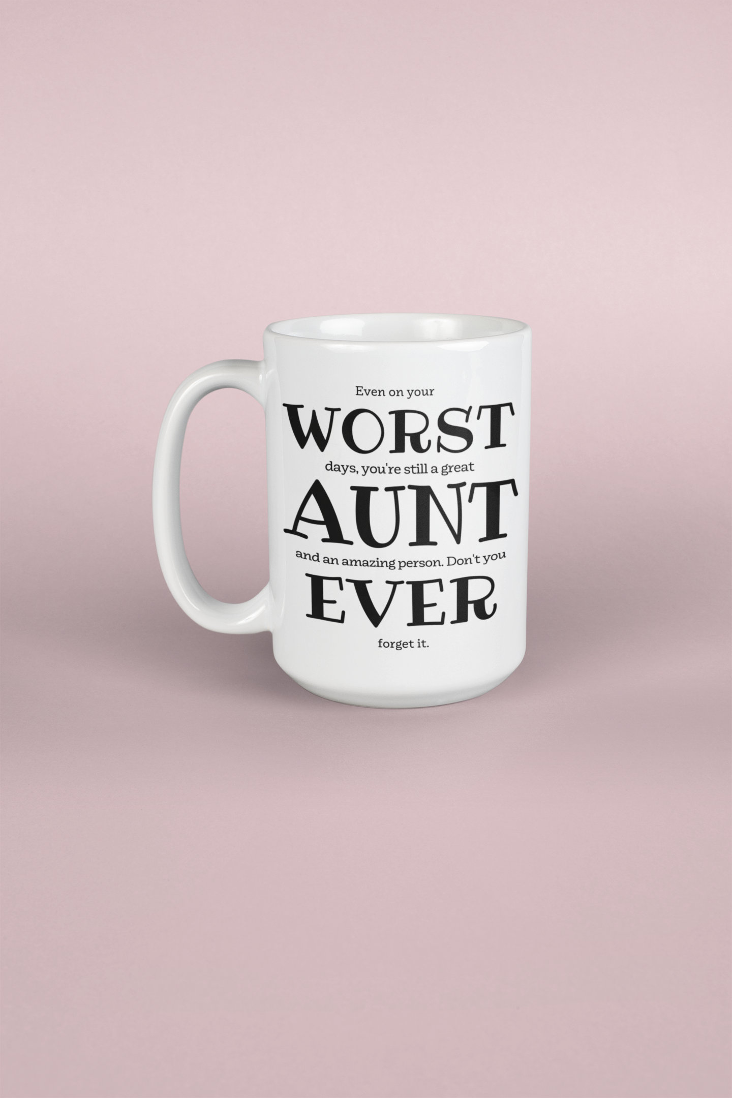 Thank You For Being My Aunt Coffee Mug - 11oz Funny Aunt Gift From Niece Or Nephew