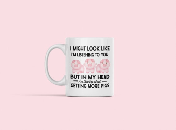 FGF Bella Rosa Maiale Naso Tazza di Ceramica Caffè Tazza Tè Latte Bevanda Tazze come Divertente e Unico Regalo per Natale o Compleanno