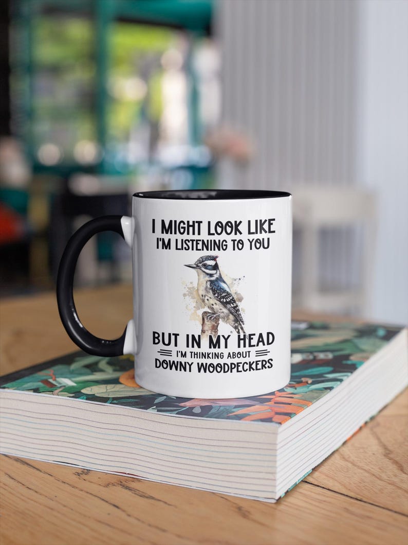 LaughablePrintables Downy Woodpecker Mug - Thumbnail 2