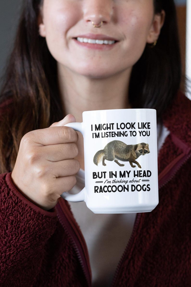LaughablePrintables Raccoon Dog Mug - Thumbnail 4