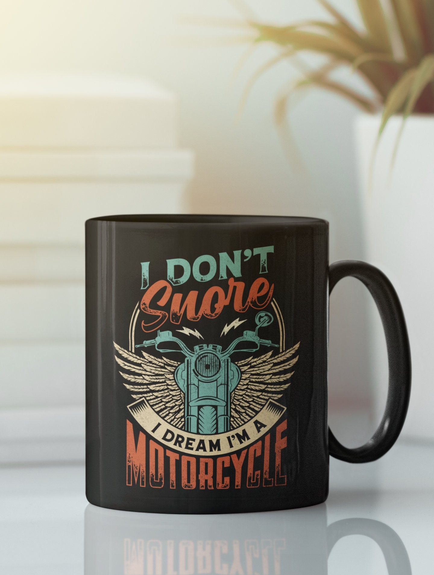 Onebttl Motorrad-Kaffeetasse Edelstahl 590 Ml – „I Don't Snore I Dream I'm A Motorcycle“, Geschenk Für Biker