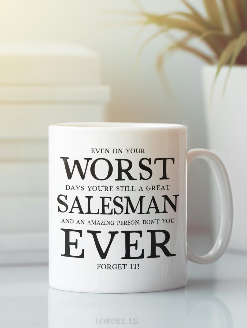 Salesman Gift, Funny Salesperson Caregiver Mug, Worst Salesman Ever ...