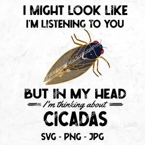 Cicada SVG, Funny Cicada Clipart, Cicada Lover Enthusiast PNG, Jpg Instant Download, Silhouette File, Instant Art Download, Clipart Image