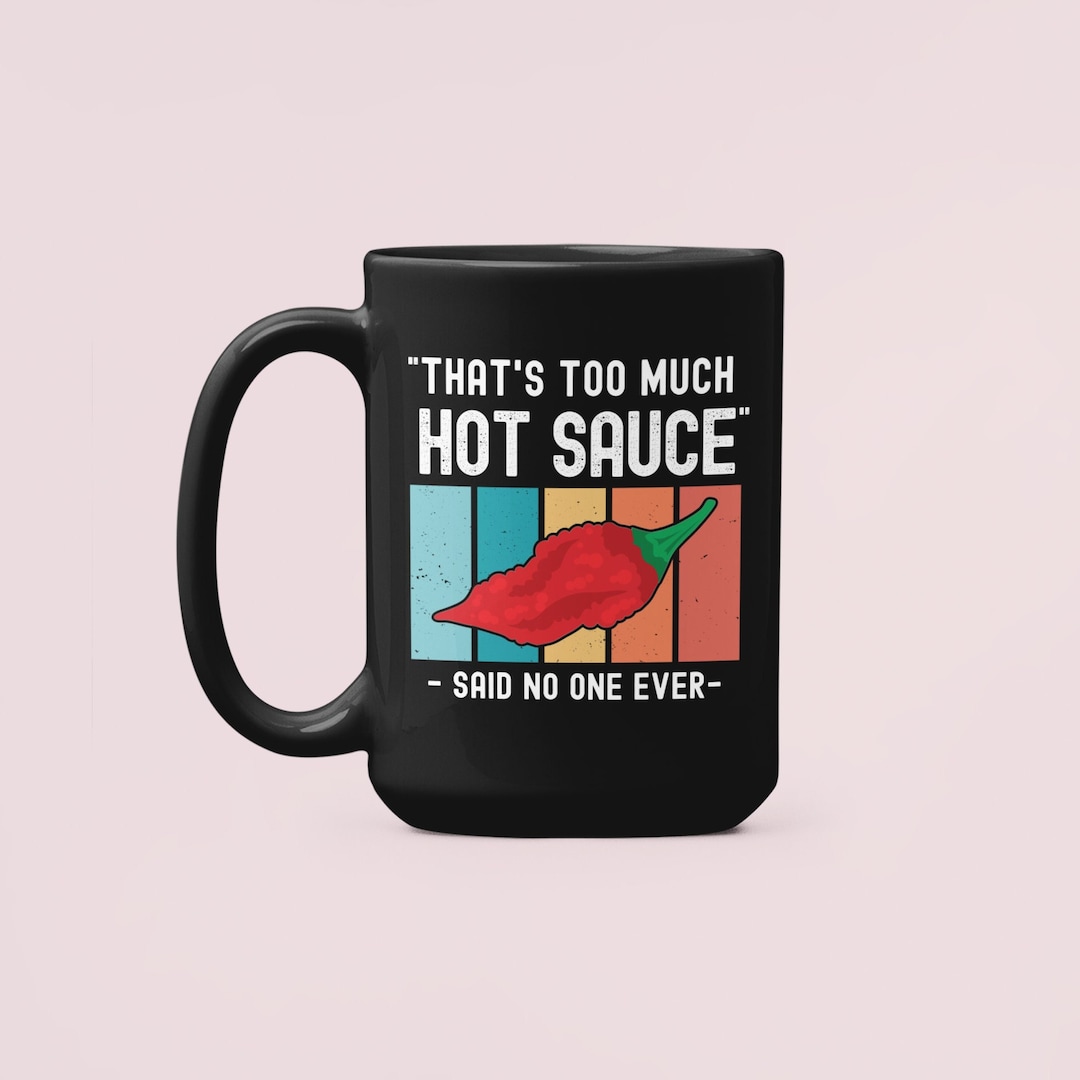 Hot Sauce Ghost Pepper Mug, Hot Sauce Lover Gifts, Funny Ghost Pepper
