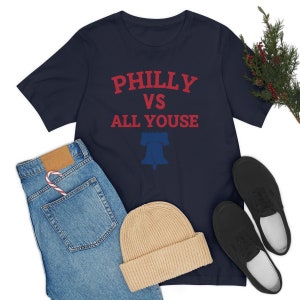 Philly vs All Youse T Shirt, Funny Philadelphia fan Shirt, Funny Philly Sports Clothing, Unisex Tee Shirt image 8
