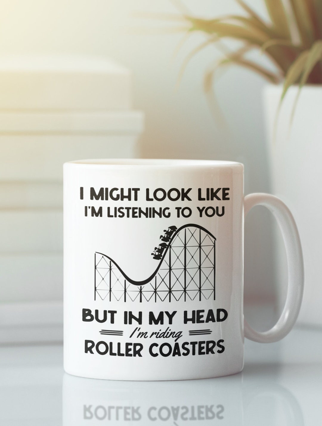 Roller Coaster Gifts, Funny Roller Coaster Mug, Rollercoaster Coffee