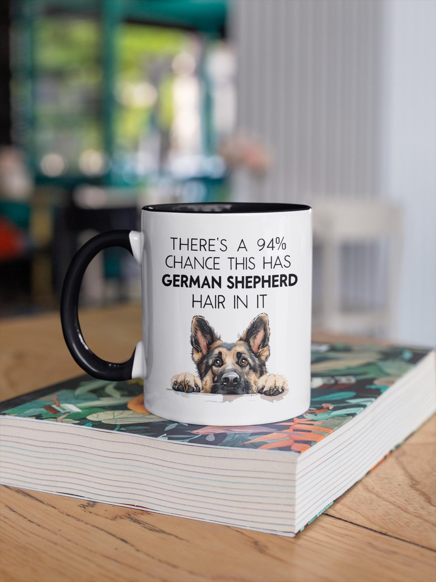 Germanshepherd・１９７４〜・１６×２０◇ Copen◇ Funny German Shepherd Mug, There's 94 Percent Chance This Has Hair