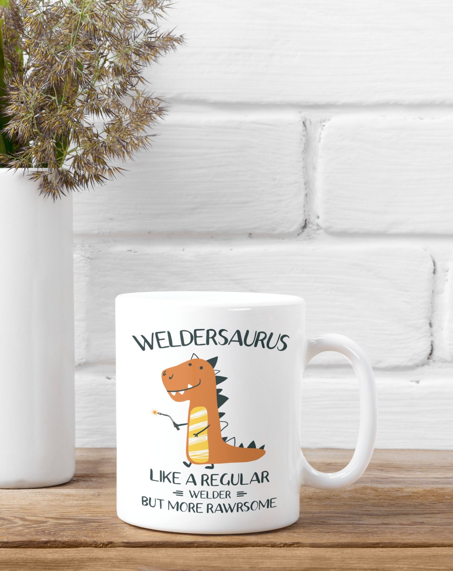 Funny Welder Gifts, Welder Mug, Funny Dinosaur Cup, Like a Regular Welder but More Awesome, Welding Coffee Cup, Welder Coffee Cup