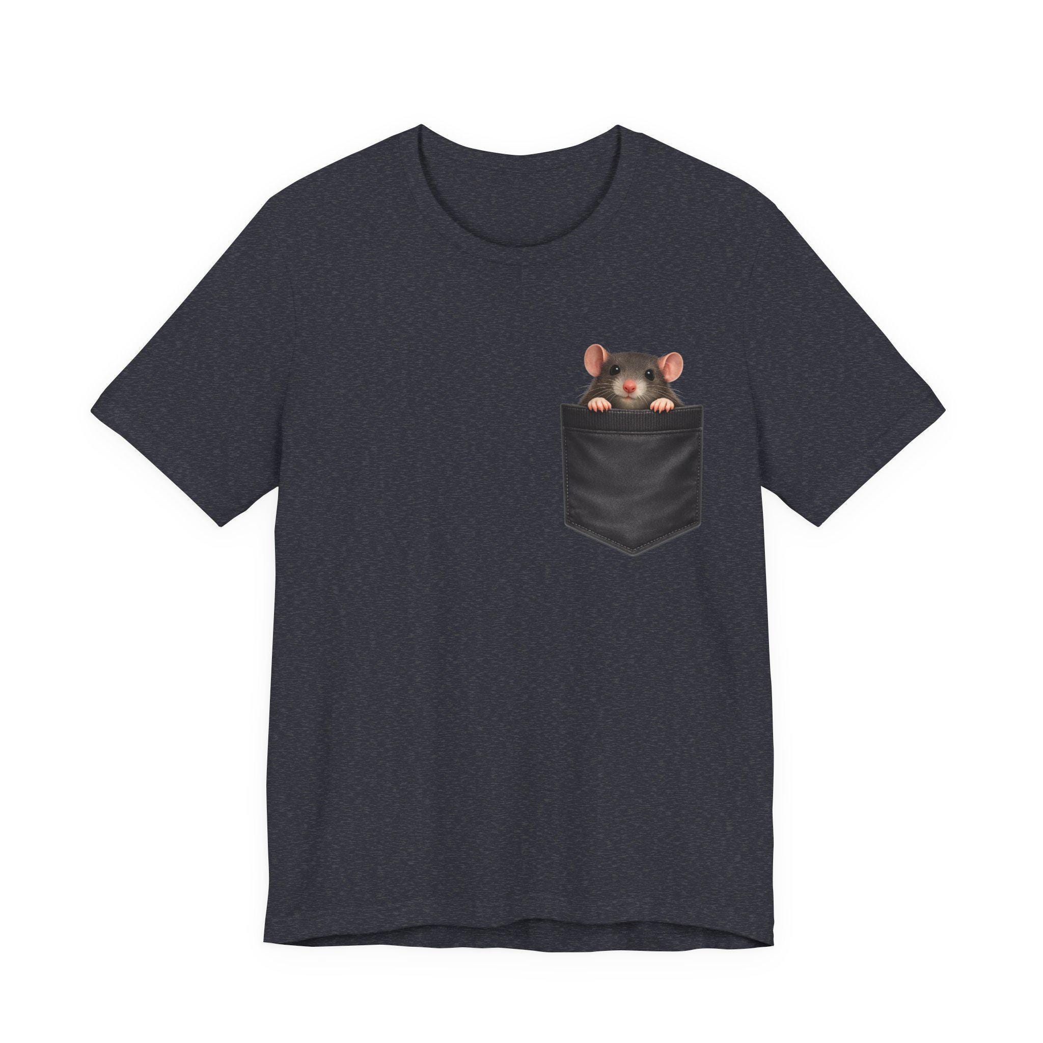 Pocket Rat Peeking T-shirt | Cute Rodent Pocket Tee - Etsy