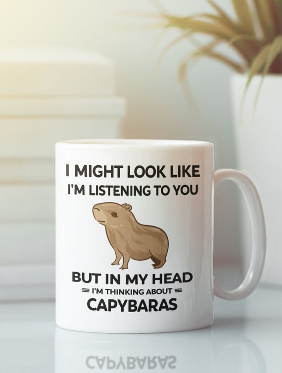 Capybara Mug Capybara Gift Cute Animal Mug in My Head | Etsy