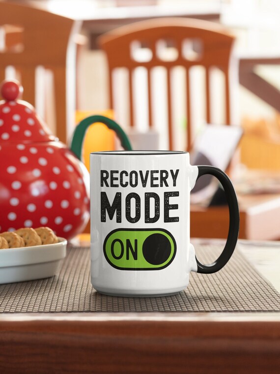 Recovery Mode on Mug, Funny Inury Gifts, Get Well Soon Presents