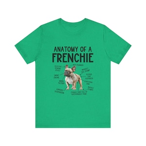 French Bulldog T-Shirt, Frenchie Lover Gift, Anatomy of a Frenchie Coffee Tee, Pet Owner Shirt, Animal Anatomy Tshirt, French Bulldog Owner image 7