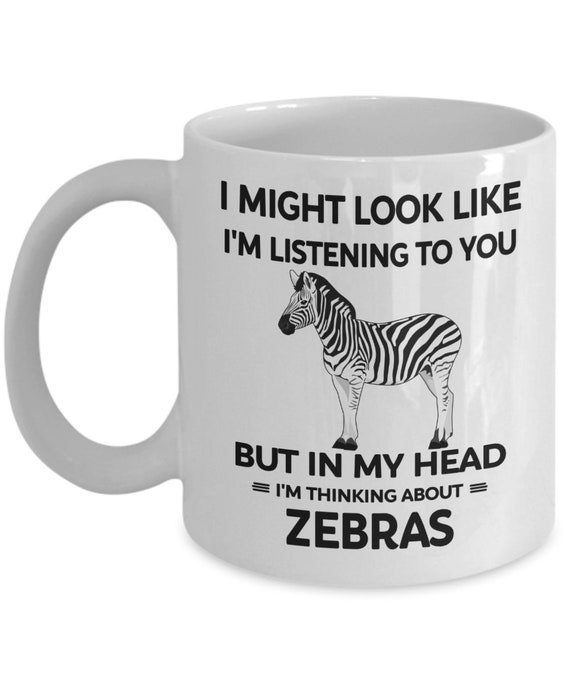Zebra Coffee Mug, Zebra Lover Gifts, Office Gag Gift for Colleague Co- workers Friend, Fun Employee Appreciation Gifts Under 25 Dollars 