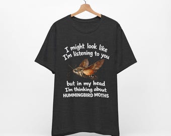 Hummingbird Illustration Tee | Vintage Botanical Bird Shirt