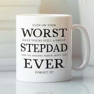 Stiefvater Tasse, Schritt Dad Geschenk, schlechtester Stiefvater aller Zeiten, sarkastisches Geburtstagsgeschenk, bester Stiefvater aller Zeiten, Vatertagsgeschenk für Bonus-Vater