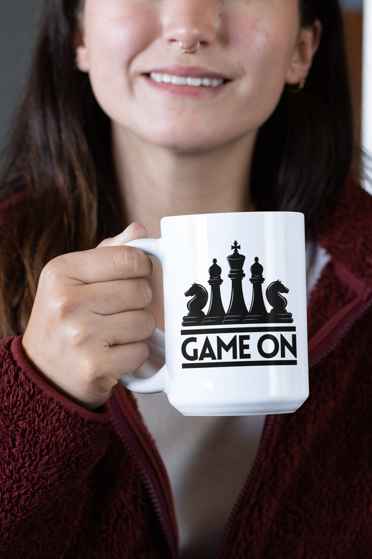 Game on Chess Coffee Mug, Chess Lover Gifts, Chess Nerd Cup, Chess ...