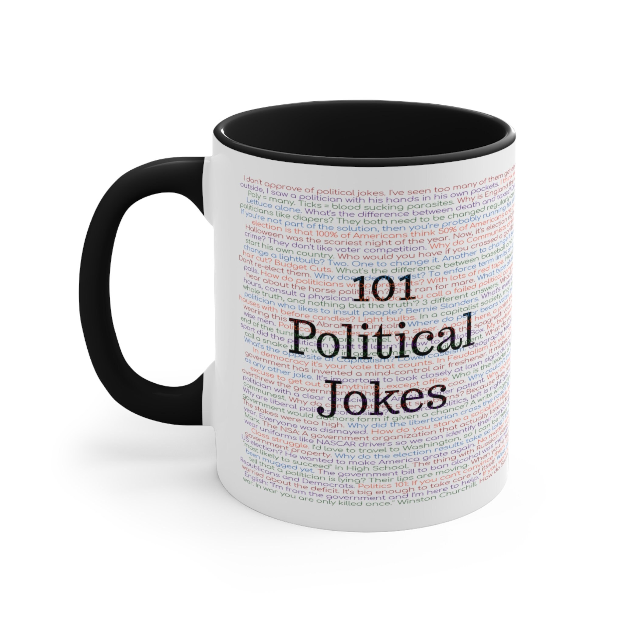 Political Gifts, Funny Politics Mug, 101 Political Jokes, Non Partisan Political Present, Politician Coffee Cup, Political Humor