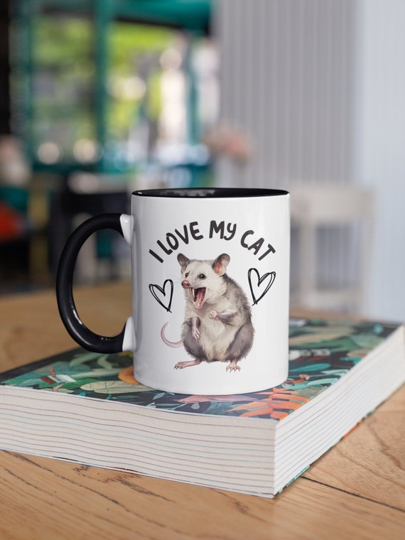 I Love My Cat Possum Mug, Opossum Gift, Funny Possum Cup, Marsupial Mug, Possum Lover Mug, Gift for Possum Enthusiast, Possum Joke