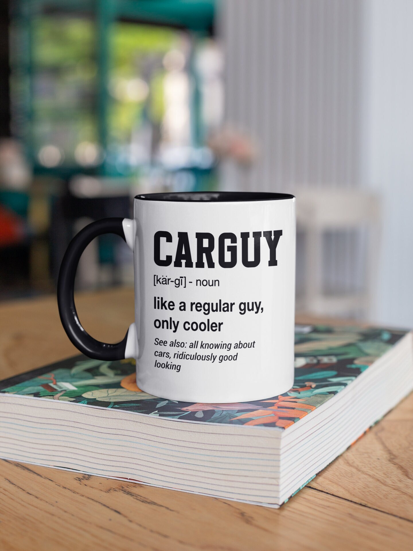 Funny Car Guy Mug, Gift Car Guy Definition Coffee Mug, Car Guy Definition  Head Gear Mug 