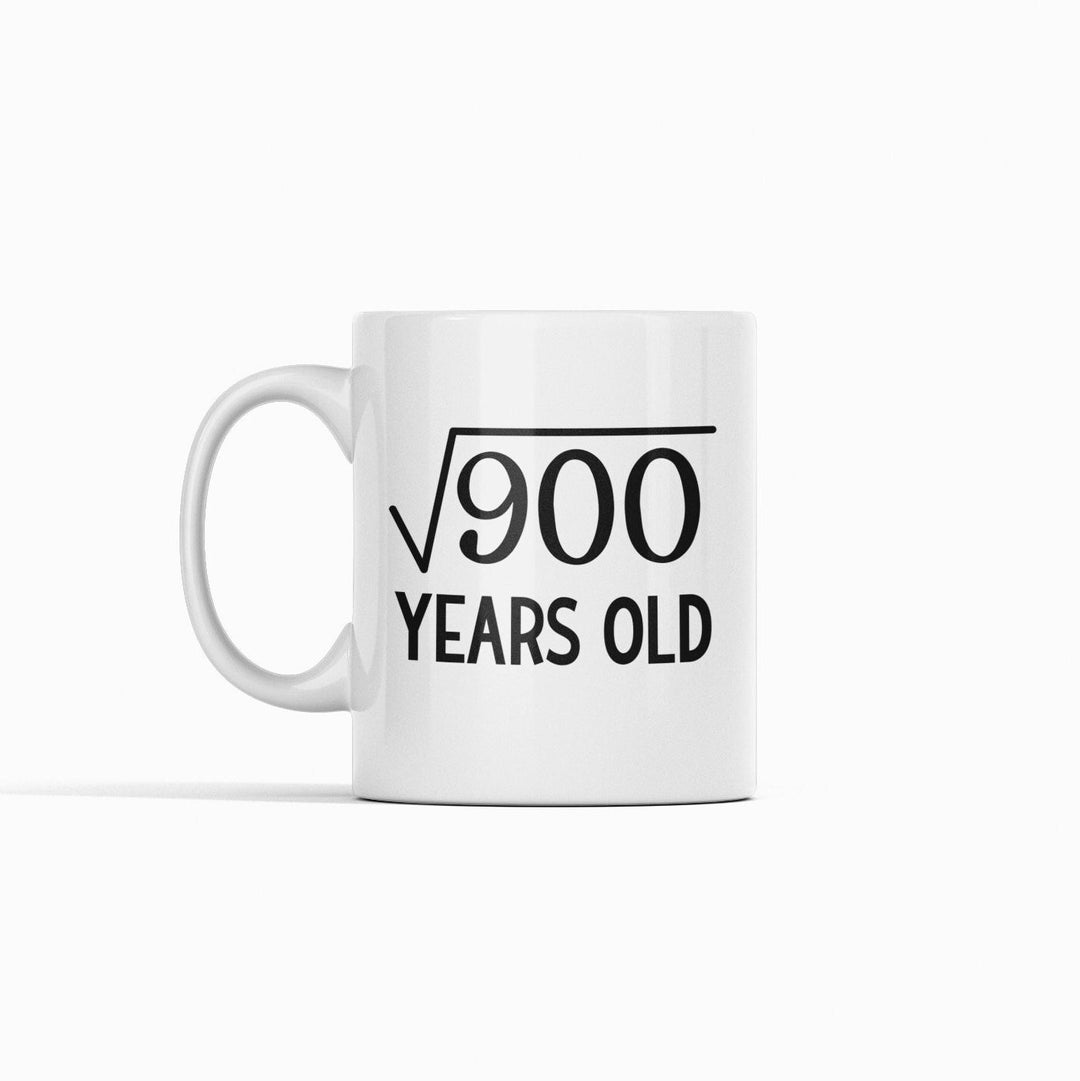 30th Birthday Square Root Mug, 900 Squared Years Old, Funny Math Lover