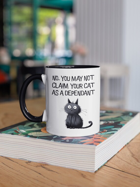 Cat Accountant Gifts, Funny Accountant Cat Mug, No You May Not Claim Your  Cat as a Dependant, CPA Bookkeeper Tax Accounting Coffee Cup