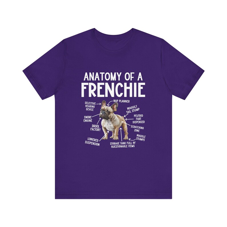 French Bulldog T-Shirt, Frenchie Lover Gift, Anatomy of a Frenchie Coffee Tee, Pet Owner Shirt, Animal Anatomy Tshirt, French Bulldog Owner image 9
