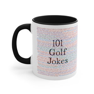 Golf Mug, Funny Golfer Gifts, 101 Golf Jokes, Christmas Gift for Golfer, Golfing Coffee Cup, Golf Pro Mug, Golf Birthday Present, Golf Dad