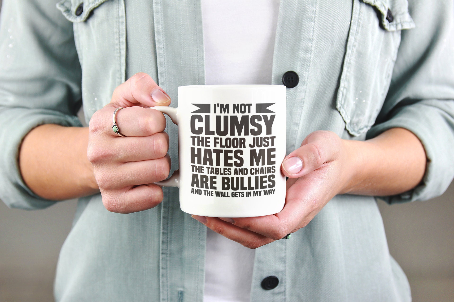 I'm Not Clumsy Mug, Clumsy Gifts, the Floor Just Hates Me, Funny Klutz ...