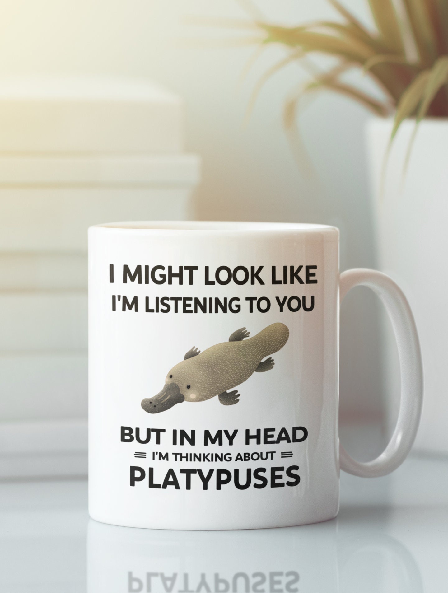 Tasse à Café Rigolote – Just A Girl Who Loves Platypodes – Cadeau Pour Fan D'ornithorynque