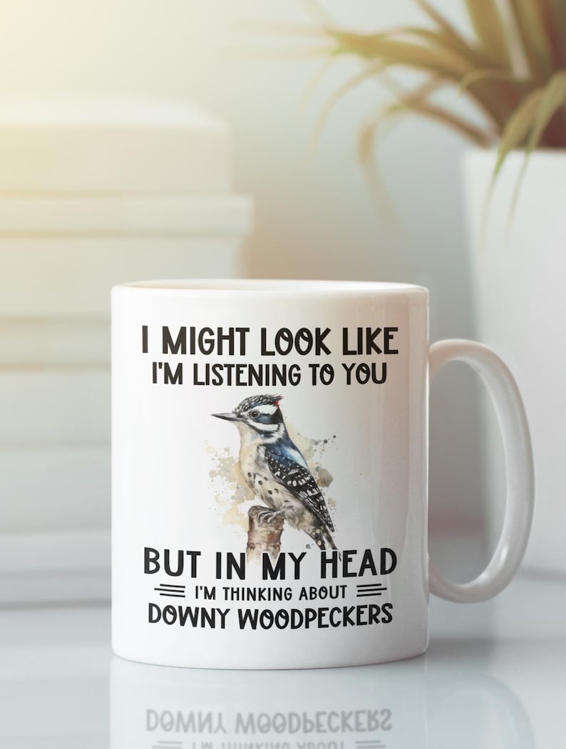 LaughablePrintables Downy Woodpecker Mug - Thumbnail 3