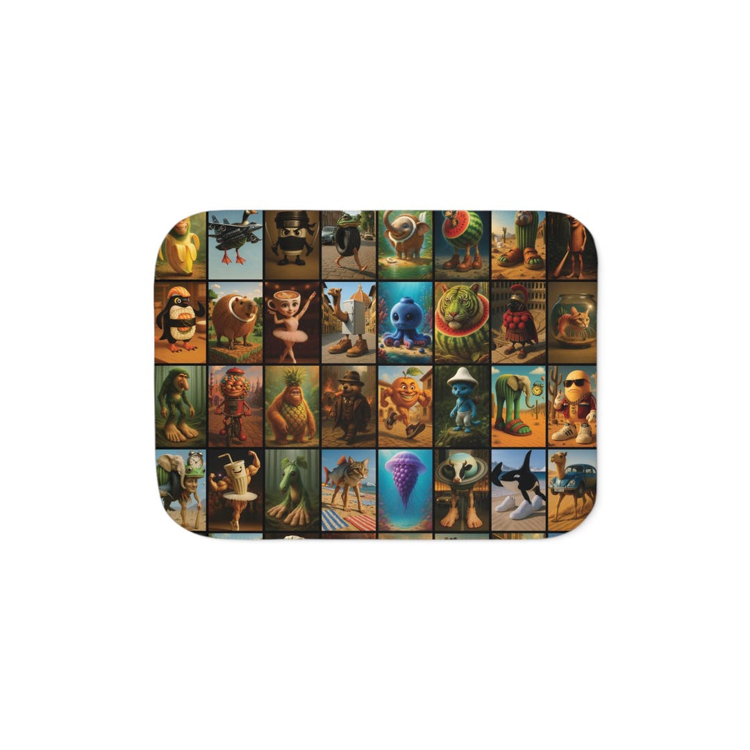 Brain Rots All Stars Collage Sherpa Blanket | Two-color Reversible ...
