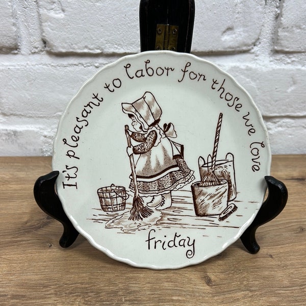 Vintage Friday Ceramic Plate by Crownford