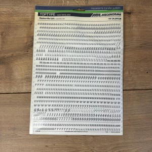 Mecanorma Baskerville italique - Nouvelle feuille de transfert scellée TT.31.24.LN