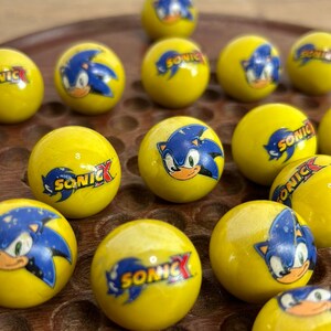 Sonic X Marbles 1 Zoll Gelb Set mit 2 Murmeln Bild 2