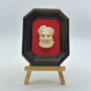 Antique Satyr Mask Miniature Wall Plaque