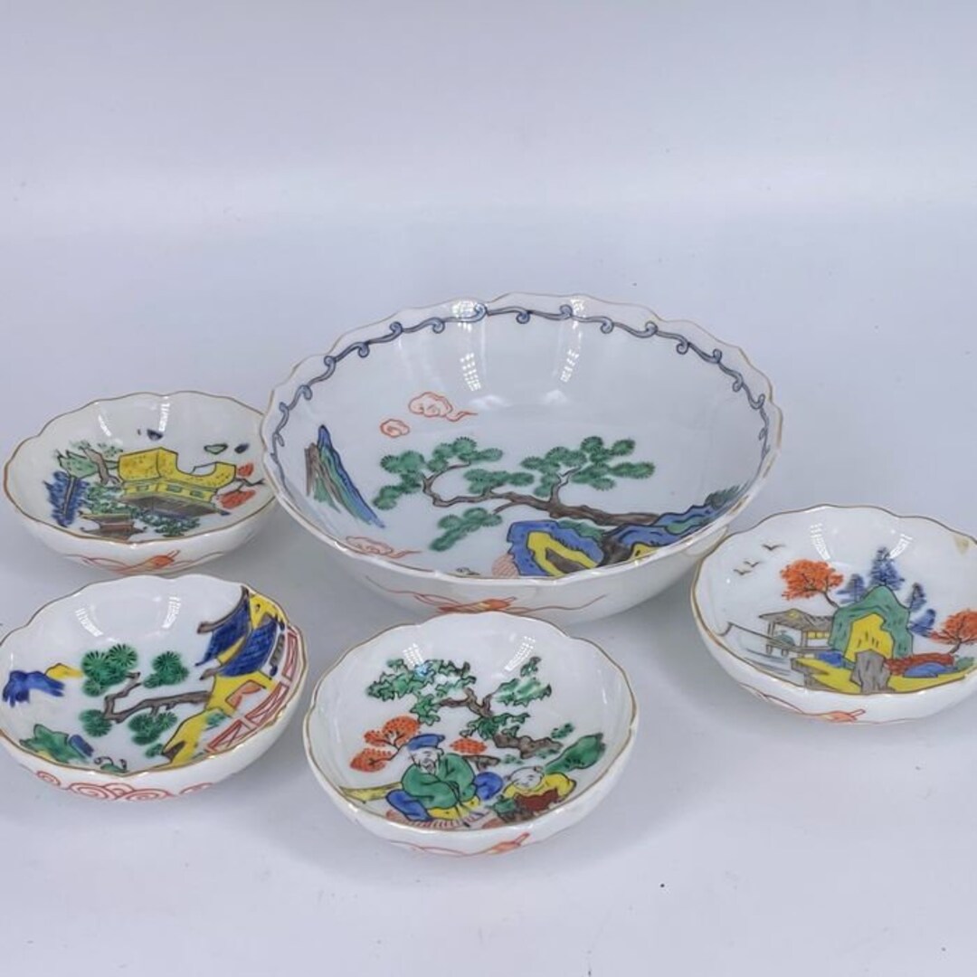 5 Chinese Ceramic Bowls Etsy