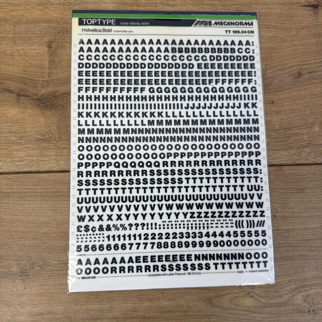 mecanorma-helvetica-bold-new-sealed-transfer-sheet-tt-189-24-etsy