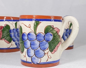 4 vintage wine mugs - coffee mugs from Portugal