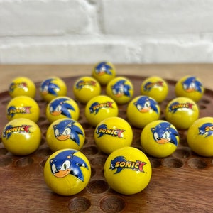 Sonic X Marbles 1 Zoll Gelb Set mit 2 Murmeln Bild 3