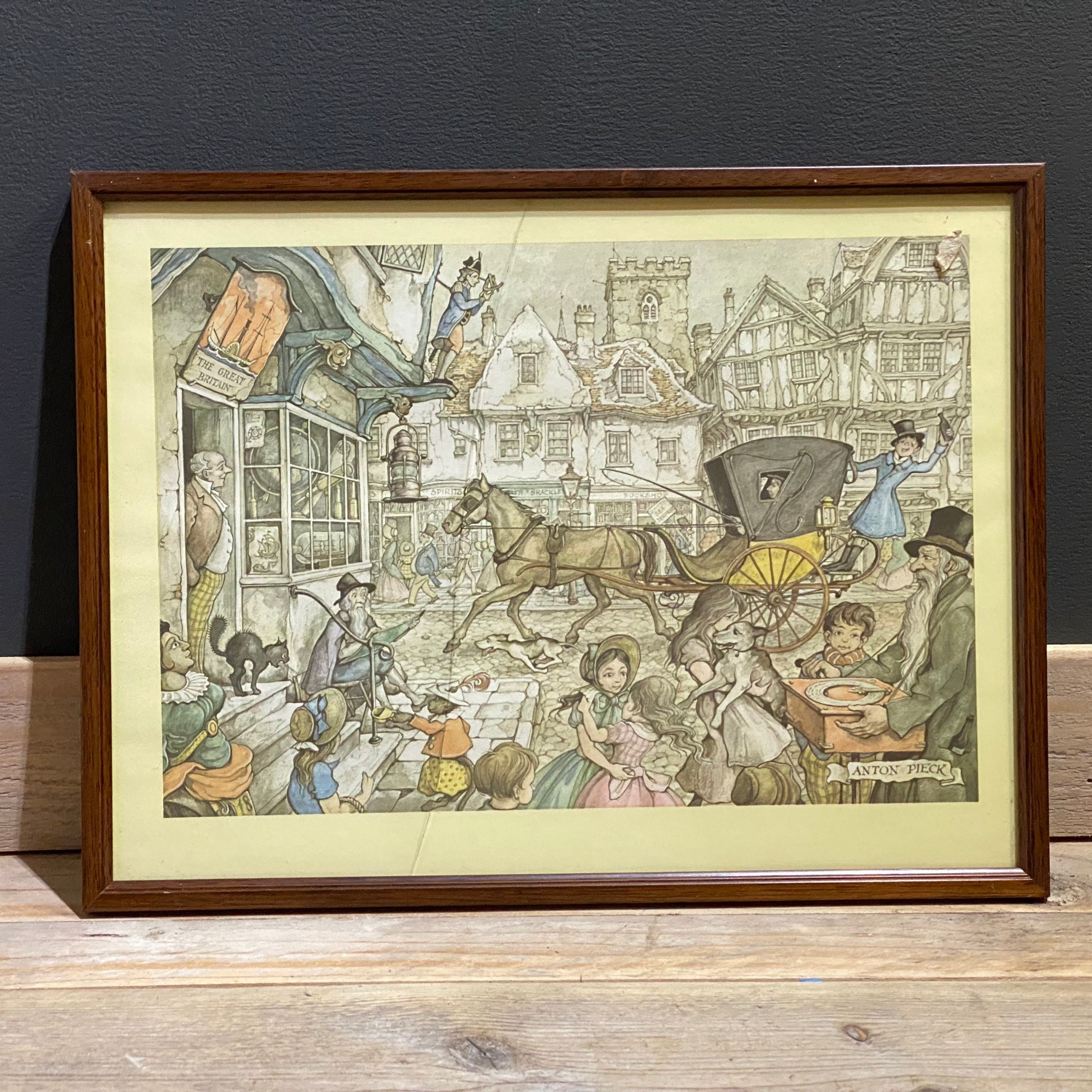 Anton Pieck Print in Frame 1 - Etsy