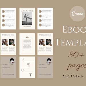 Wellness eBook Template for Canva, Minimalistic eBook Canva, Female Entrepreneur, Creative Business, Canva eBook Template, INSTANT DOWNLOAD