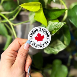 Canada Strong Vinyl Sticker: Weatherproof Laptop Decal