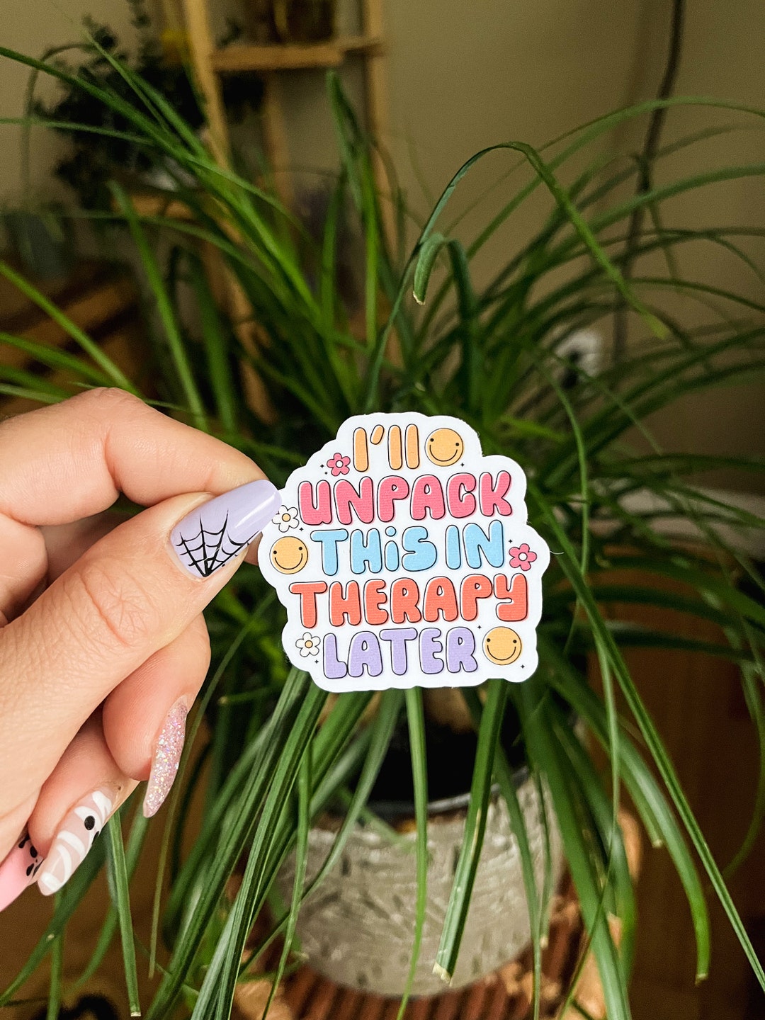 I’ll Unpack This in Therapy Later Sticker, Water Bottle Sticker, Laptop ...